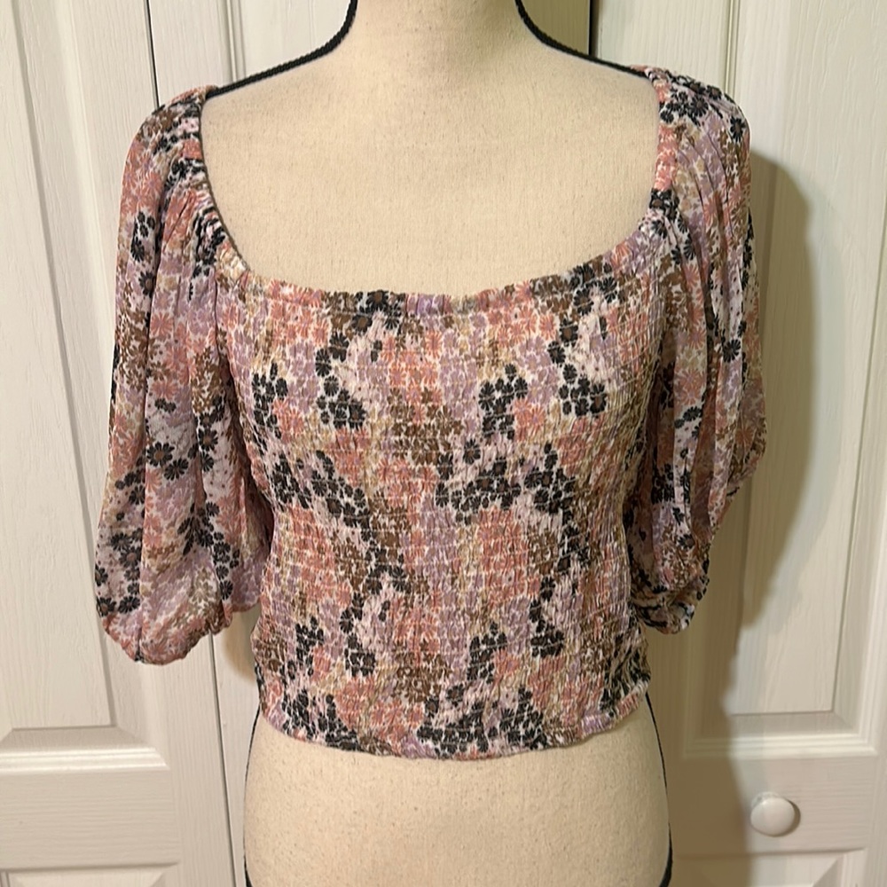 NWT Free People floral print top